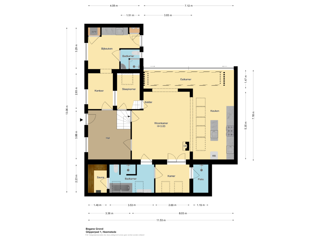 Bekijk plattegrond van Begane Grond van Glipperpad 1