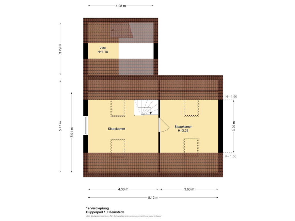 Bekijk plattegrond van 1e Verdieping van Glipperpad 1