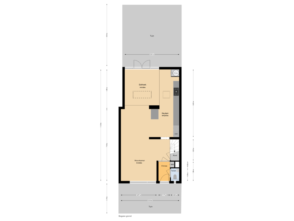 Bekijk plattegrond van Begane grond van Buitenlust 100