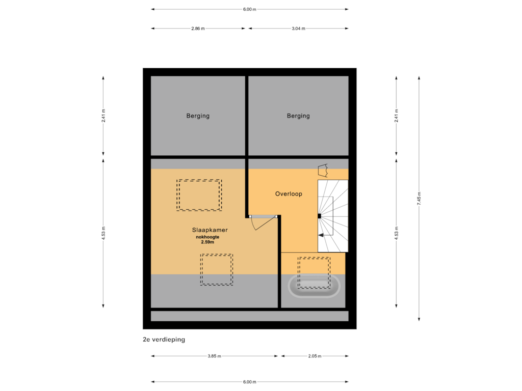 Bekijk plattegrond van 2e verdieping van Buitenlust 100