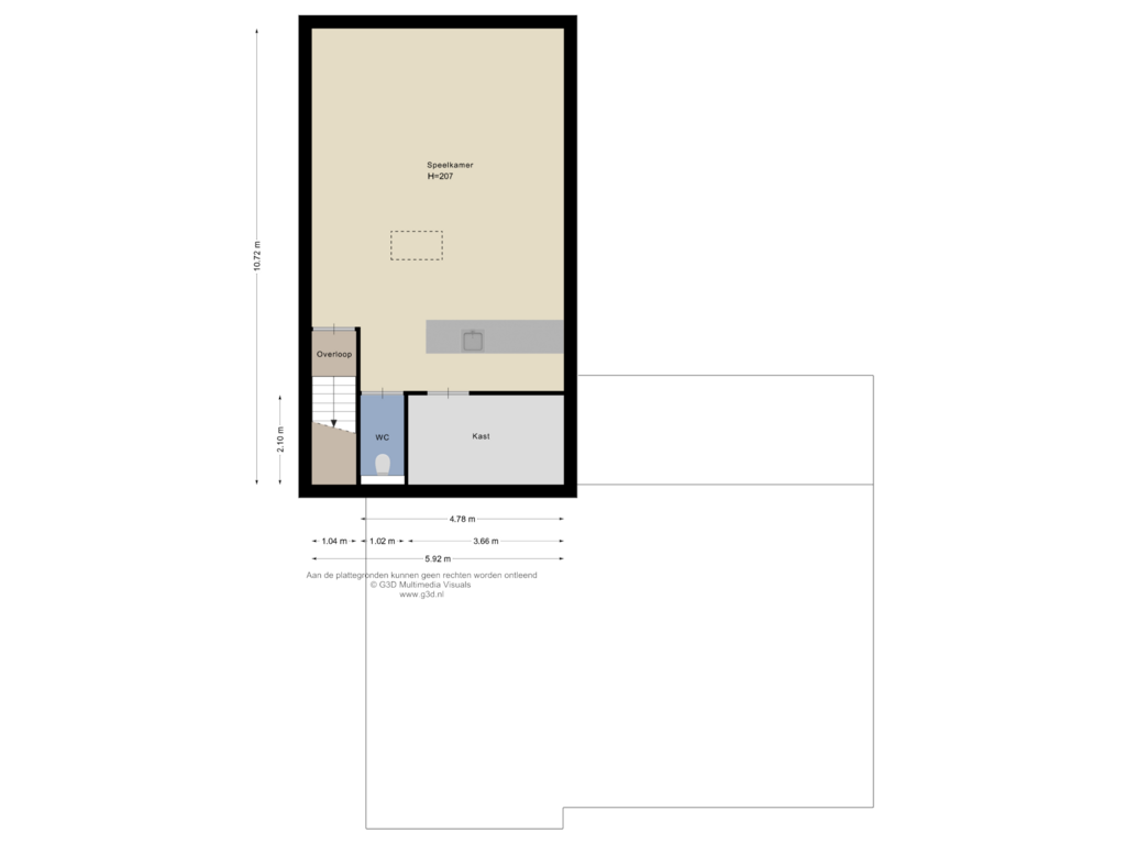 Bekijk plattegrond van Kelder van Veldstraat 38