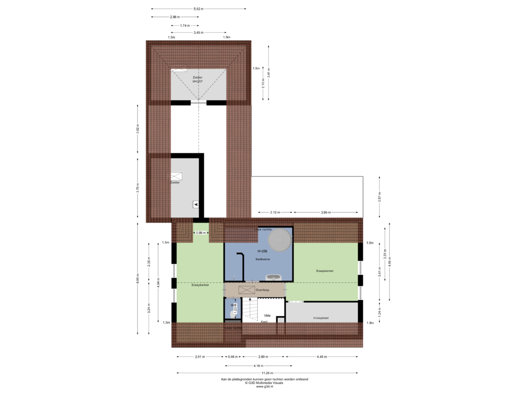 Bekijk plattegrond van 1ste van Veldstraat 38