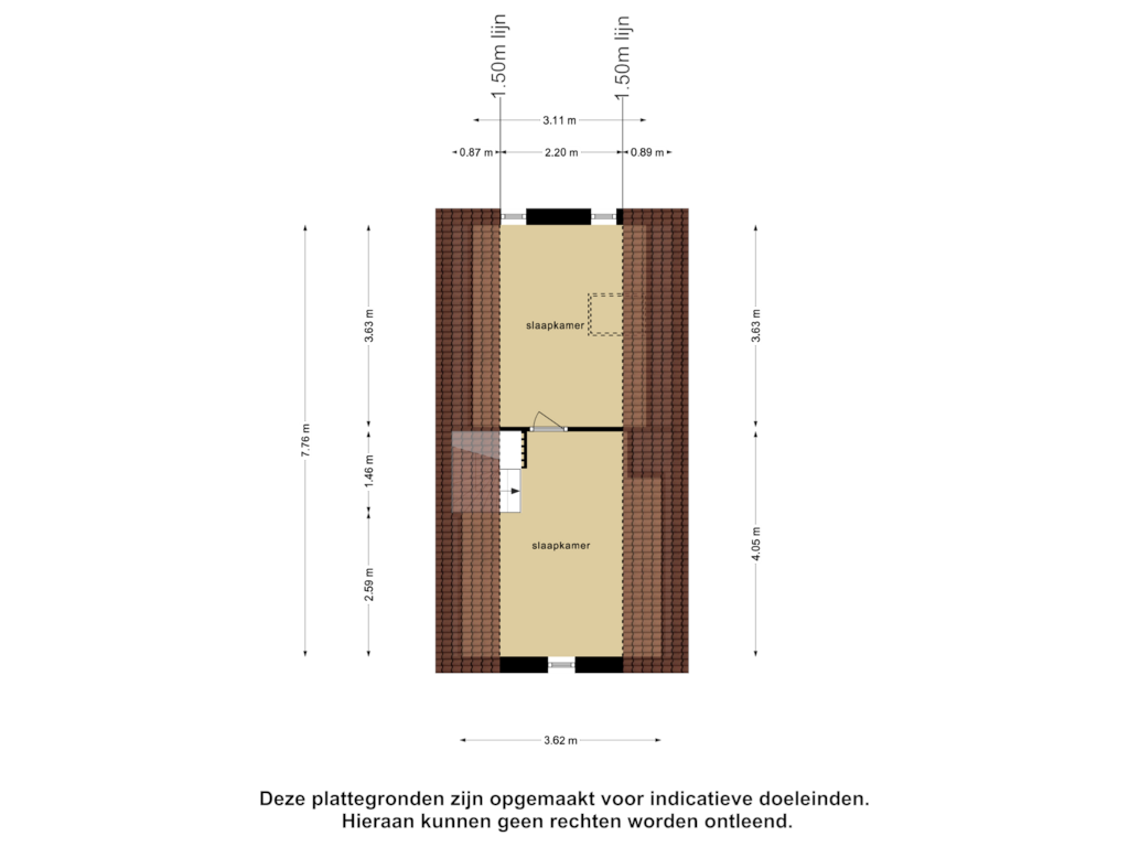 Bekijk plattegrond van Tweede Verdieping van Alteveerstraat 29