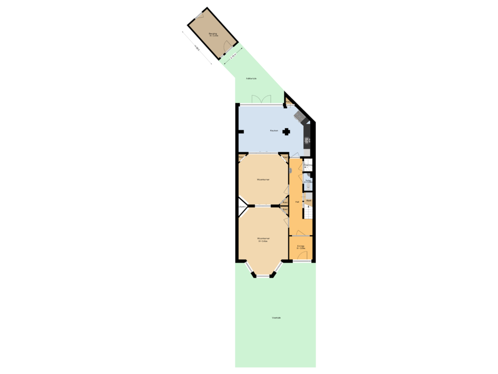 Bekijk plattegrond van Situatie van Spanjaardslaan 111