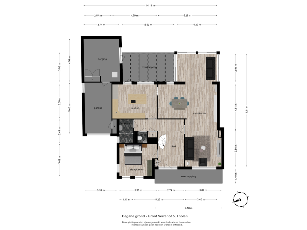 Bekijk plattegrond van begane grond van Groot Verréhof 5