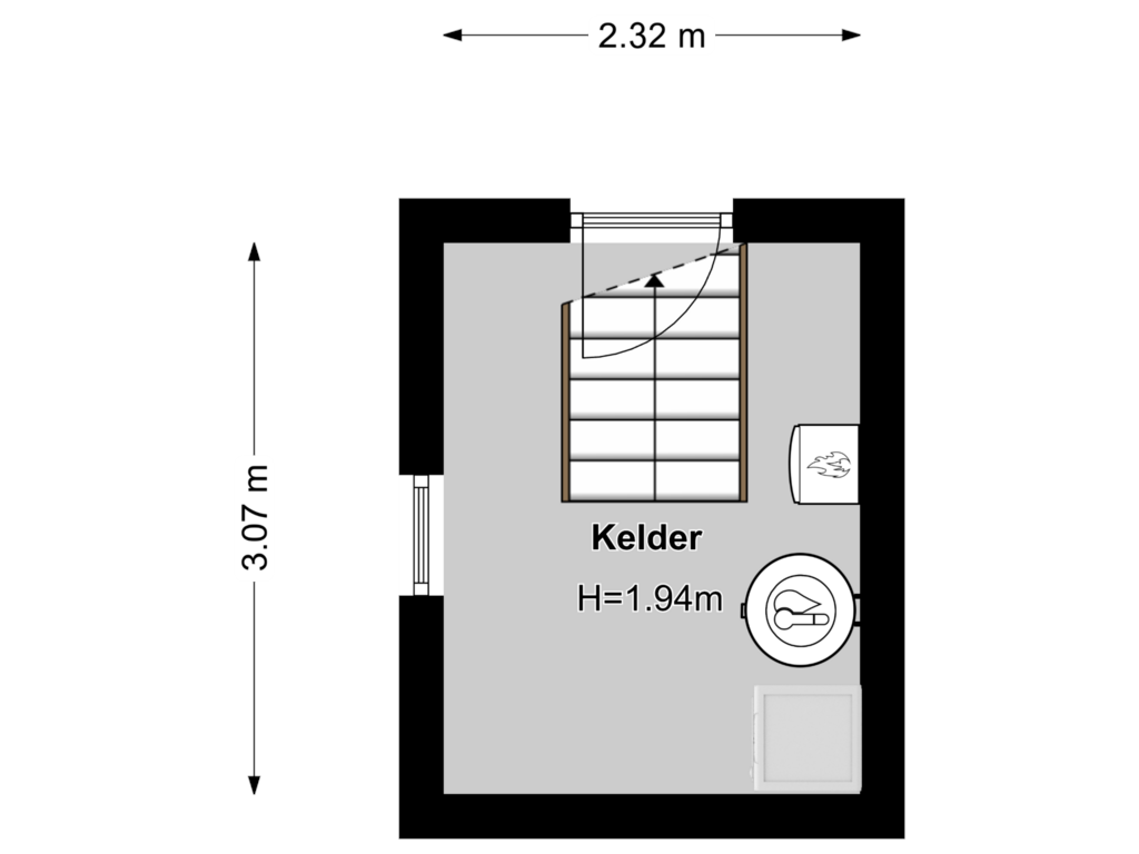 View floorplan of First floor of Oud-Loosdrechtsedijk 12