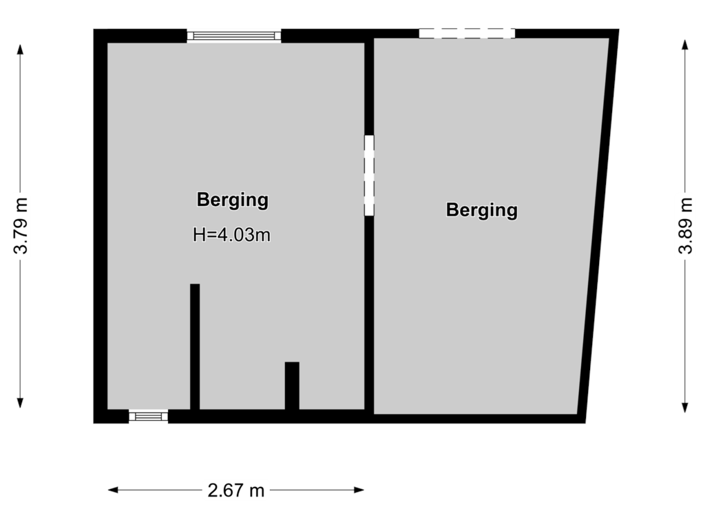 View floorplan of Floor 3 of Oud-Loosdrechtsedijk 12