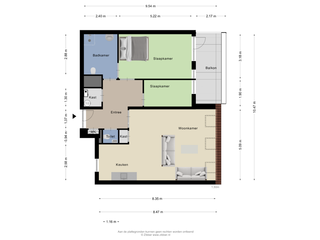 Bekijk plattegrond van Appartement van Koninginnedijk 216