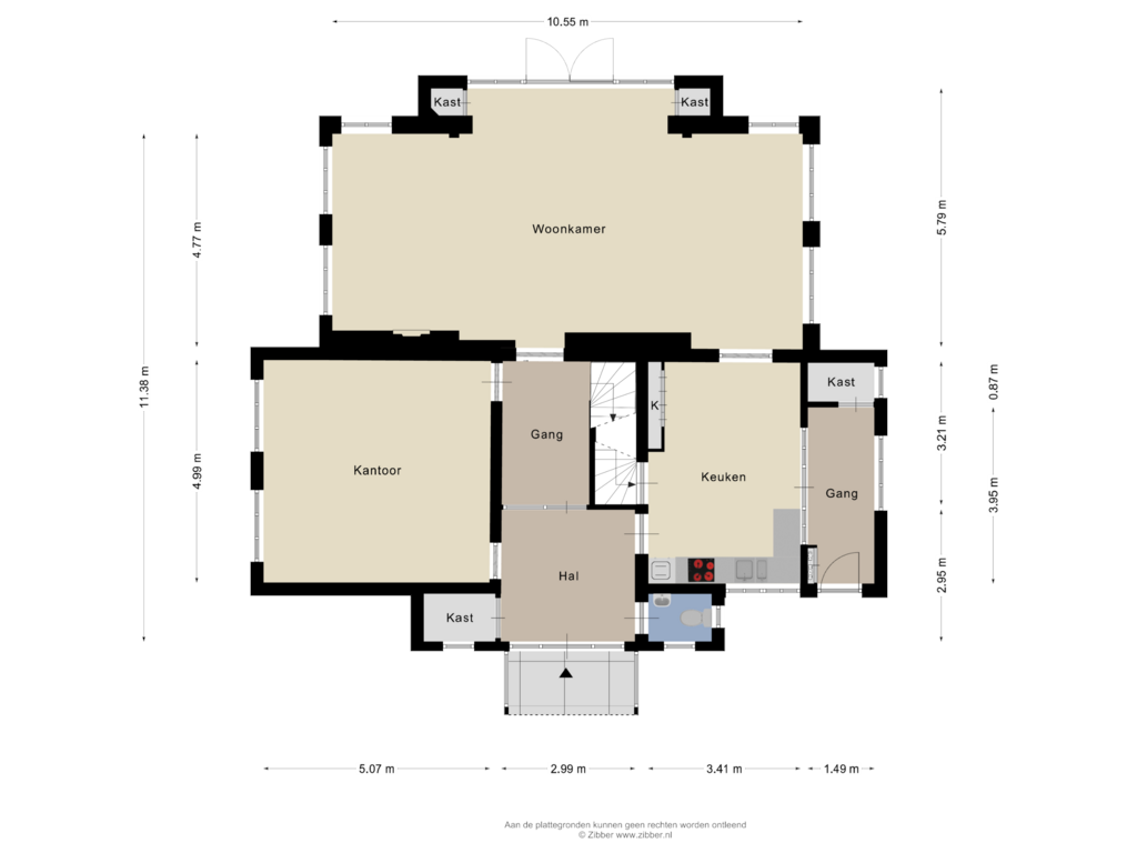 Bekijk plattegrond van Begane grond van Huismansweg 13