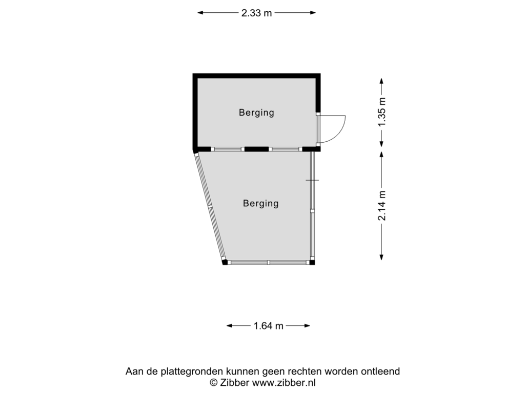 Bekijk plattegrond van Berging van Huismansweg 13