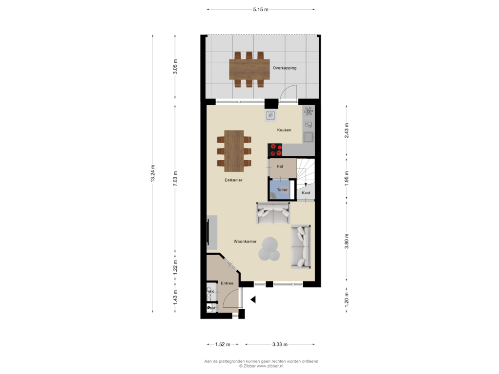 View floorplan of Begane Grond of Roerstraat 75