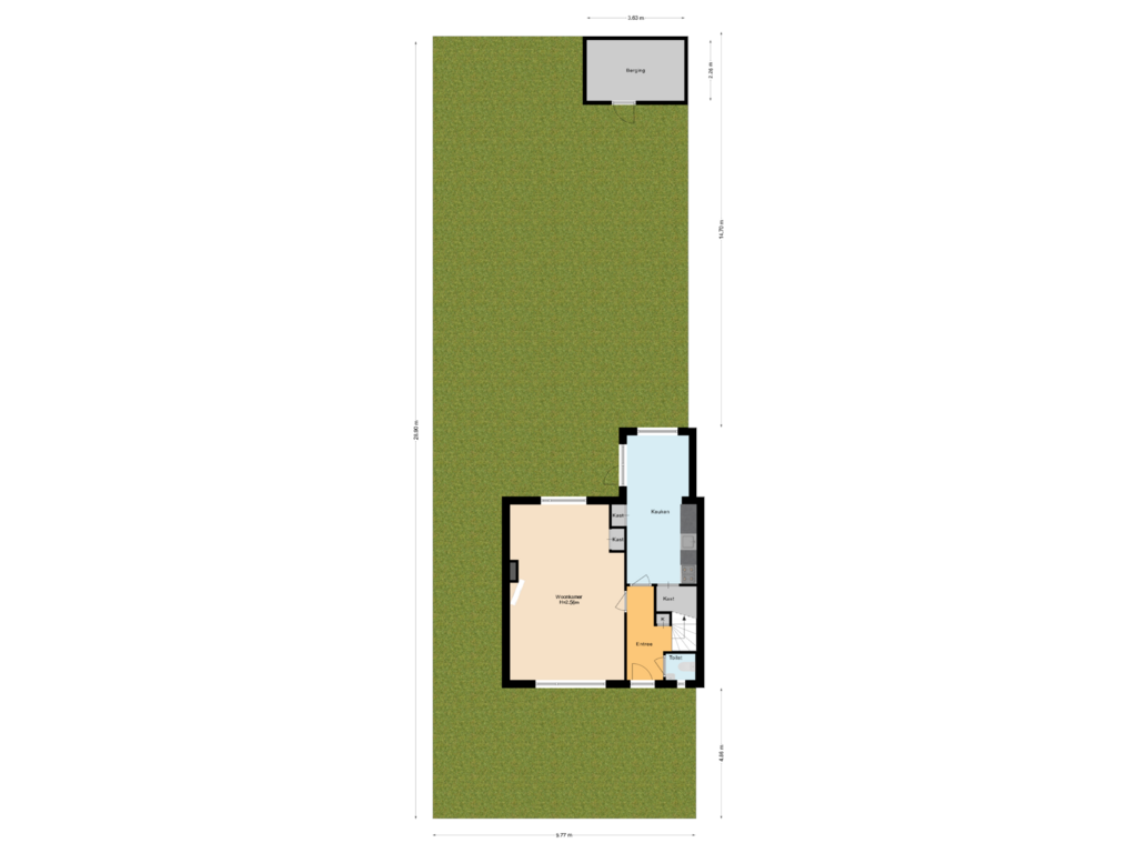 Bekijk plattegrond van Situatie van Wilhelminastraat 10