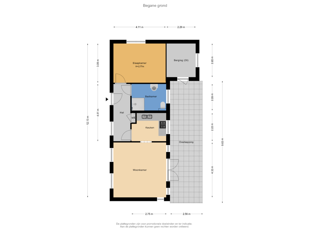 Bekijk plattegrond van Begane grond van Vuursteenhof 3