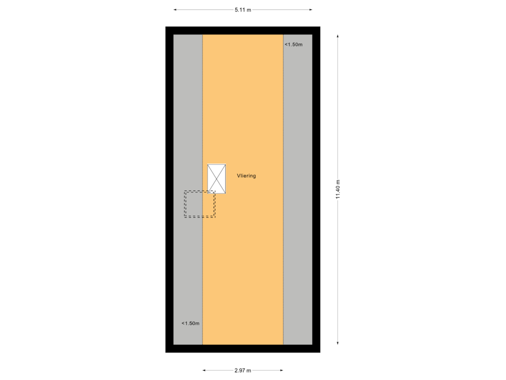 View floorplan of Derde verdieping of Oostdorpseweg 22