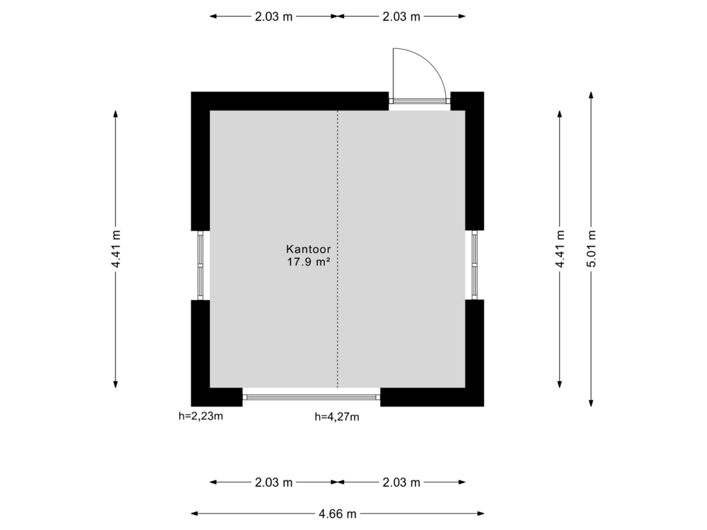 View floorplan of Kantoor of Telgterweg 18