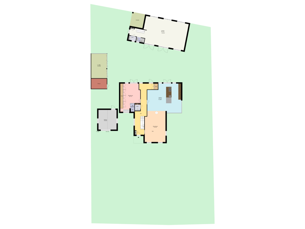 View floorplan of Kadastrale kaart of Telgterweg 18