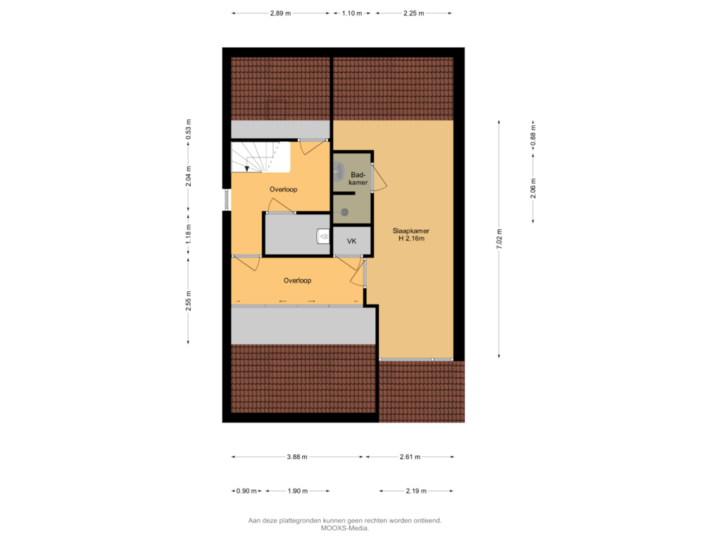 View floorplan of Zolder of Raadhuislaan 57