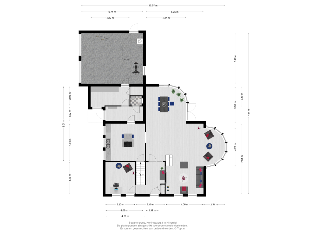 Bekijk plattegrond van Begane grond van Koningsweg 3