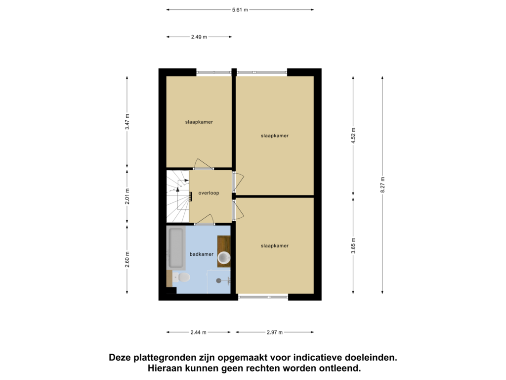 Bekijk plattegrond van Eerste Verdieping van Papisland 7