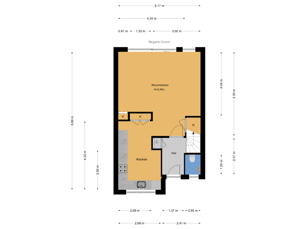 Bekijk plattegrond van Begane Grond van Brahmsstraat 29