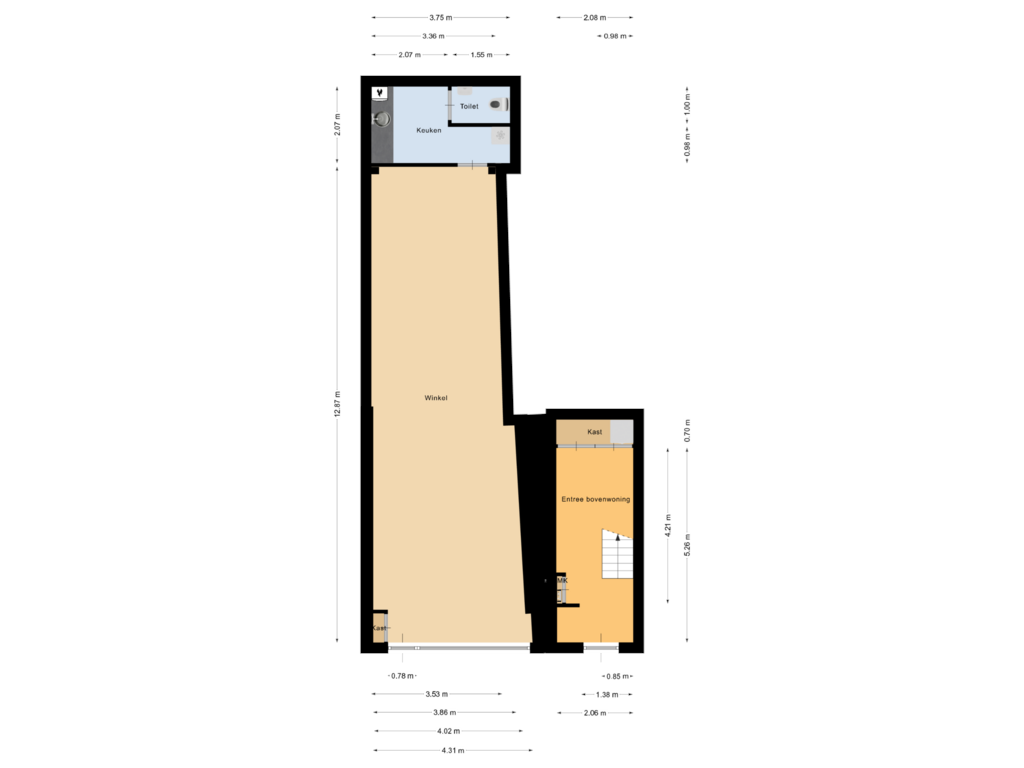 View floorplan of Begane grond of Geerstraat 28