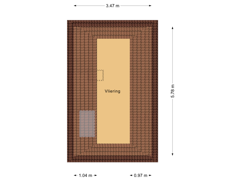 View floorplan of Vliering of Geerstraat 28