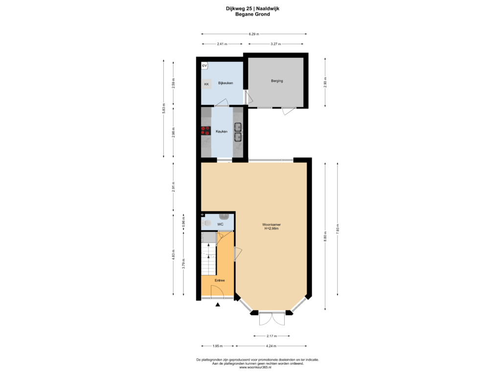 Bekijk plattegrond van Begane Grond van Dijkweg 25