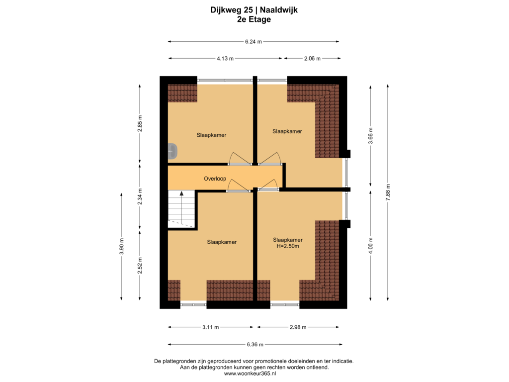 Bekijk plattegrond van 2e Etage van Dijkweg 25