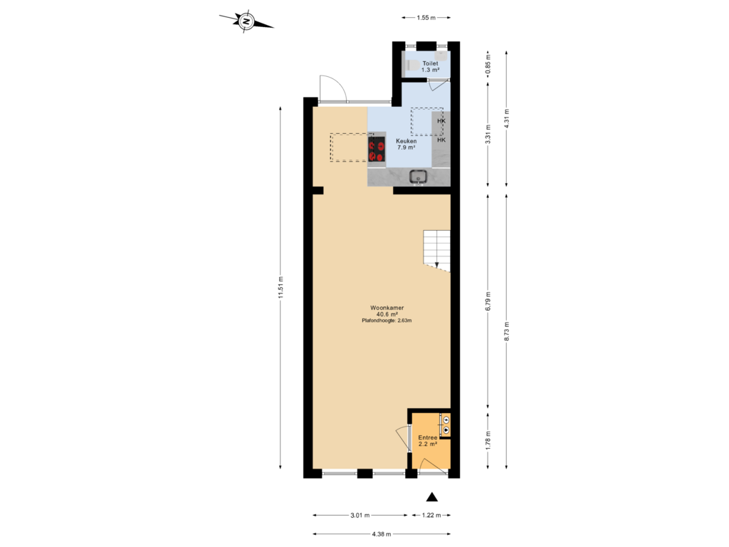 Bekijk plattegrond van Begane grond van Callenburgstraat 94