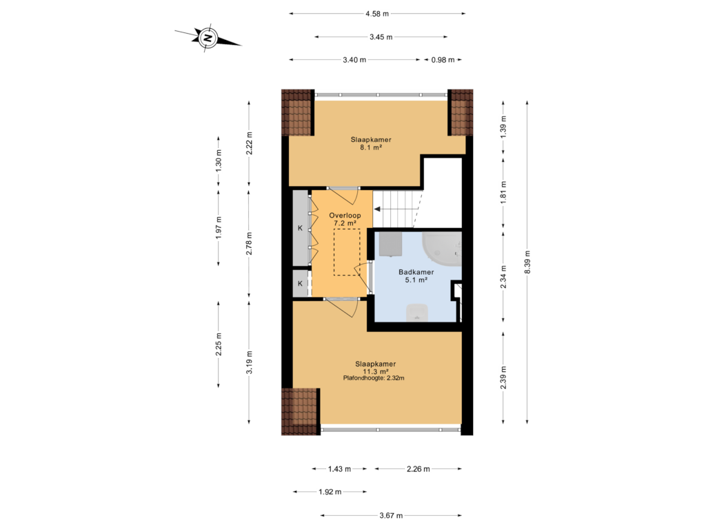 Bekijk plattegrond van 1e Verdieping van Callenburgstraat 94