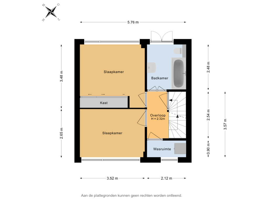 Bekijk plattegrond van 1e verdieping van Wassenaarstraat 10