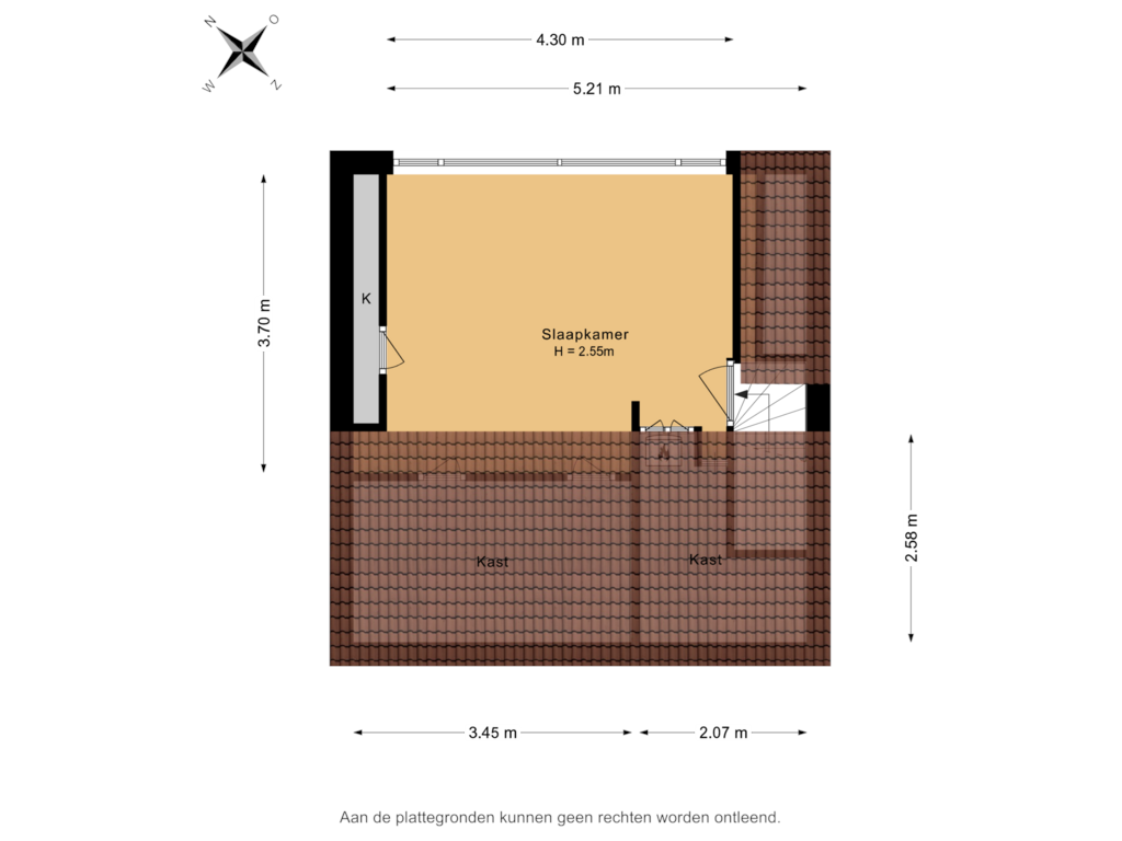 Bekijk plattegrond van 2e verdieping van Wassenaarstraat 10