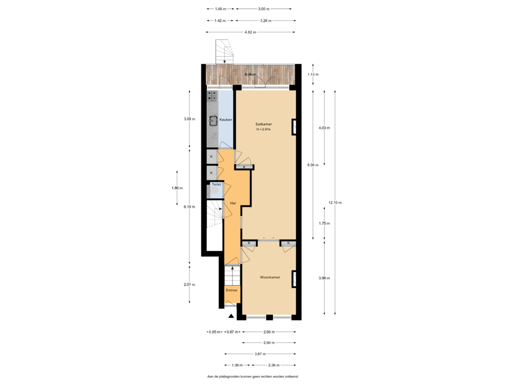 Bekijk plattegrond van Begane Grond van Doedesstraat 17-A