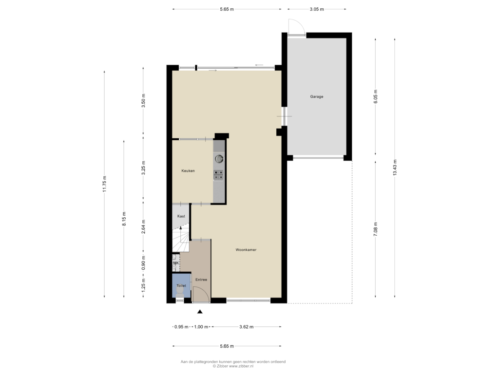 View floorplan of Begane Grond of Gruytersstraat 9