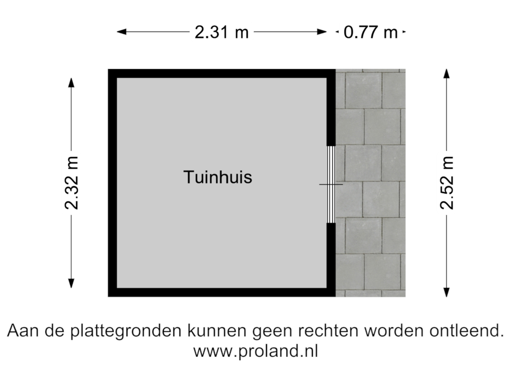 Bekijk plattegrond van Tuinhuis van Bultweg 25-R100