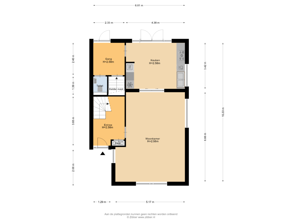 Bekijk plattegrond van Begane Grond van De Omloop 17