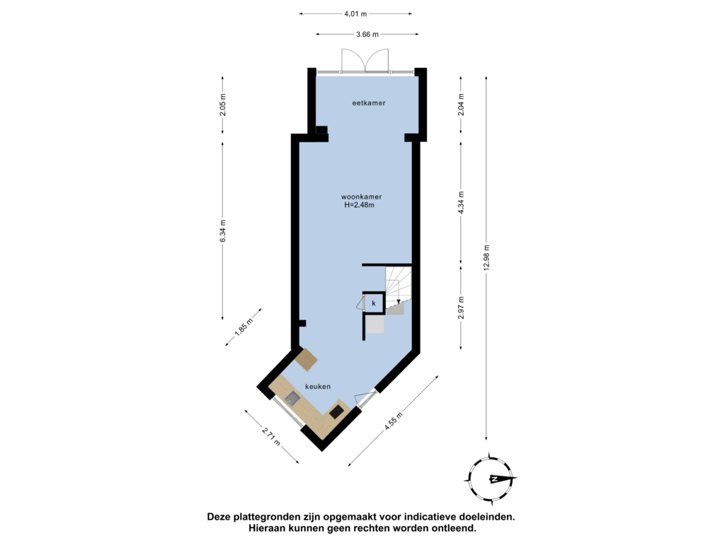 View floorplan of Begane grond of Theodorus Majofskistraat 122