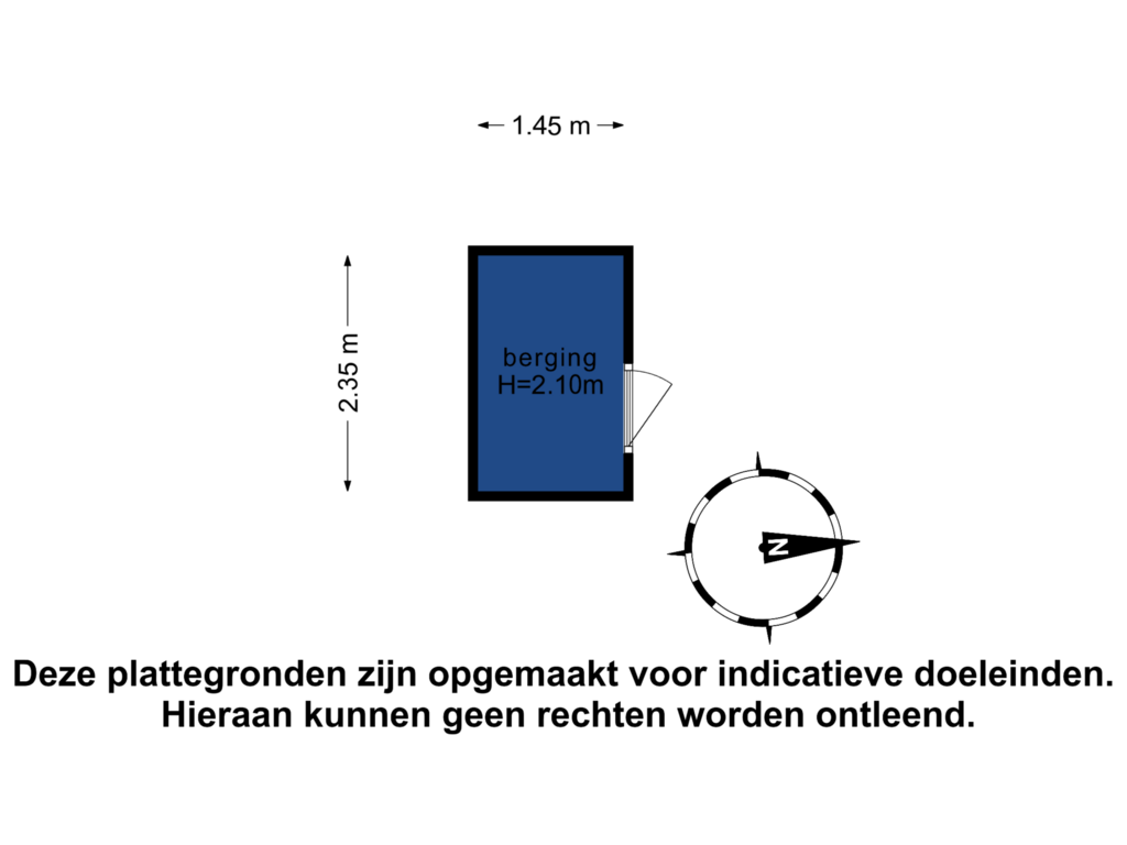 View floorplan of Berging of Theodorus Majofskistraat 122