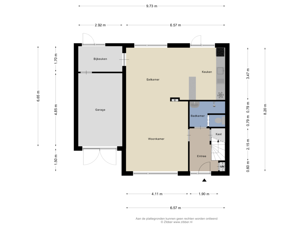 Bekijk plattegrond van Begane Grond van Noordhoutstraat 76