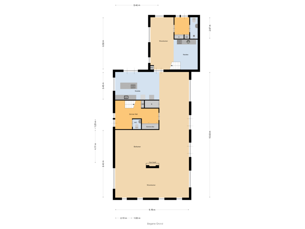 Bekijk plattegrond van Begane Grond van Hoofdstraat 4