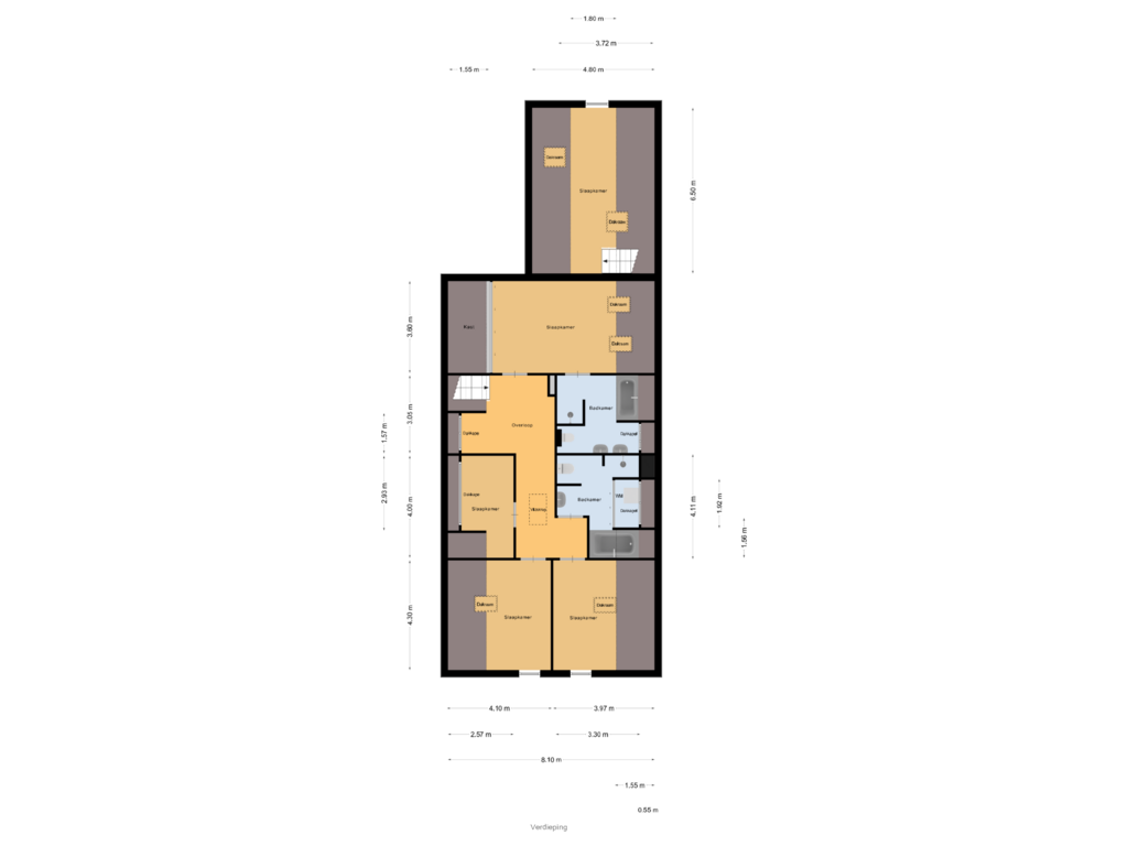 Bekijk plattegrond van Verdieping van Hoofdstraat 4