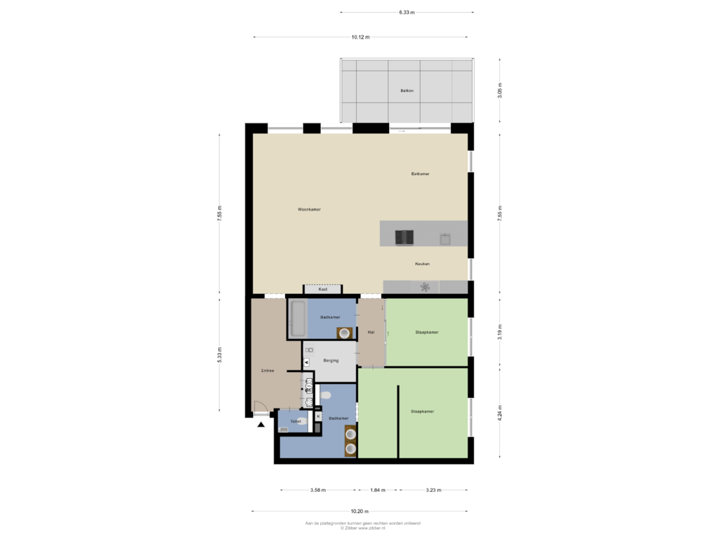 Bekijk plattegrond van Appartement van Kretalaan 102