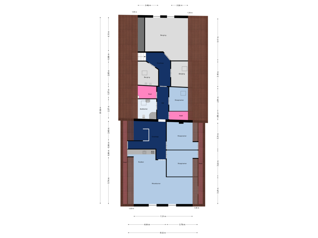 Bekijk plattegrond van Eerste verdieping van Grotestraat 134