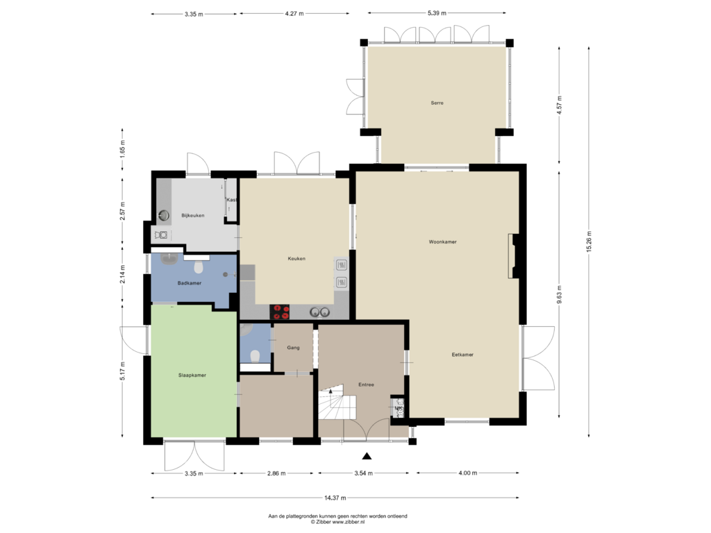 Bekijk plattegrond van Begane grond van Veenhof 2237