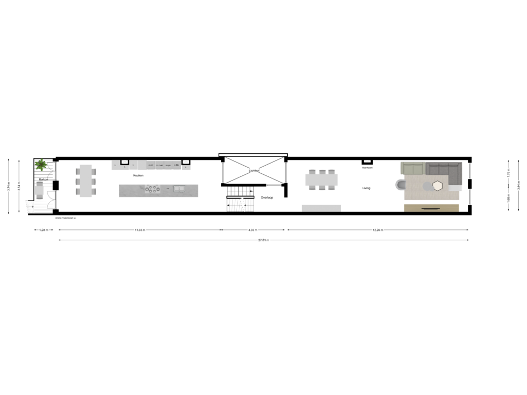 Bekijk plattegrond van 1e VERDIEPING van Herengracht 176