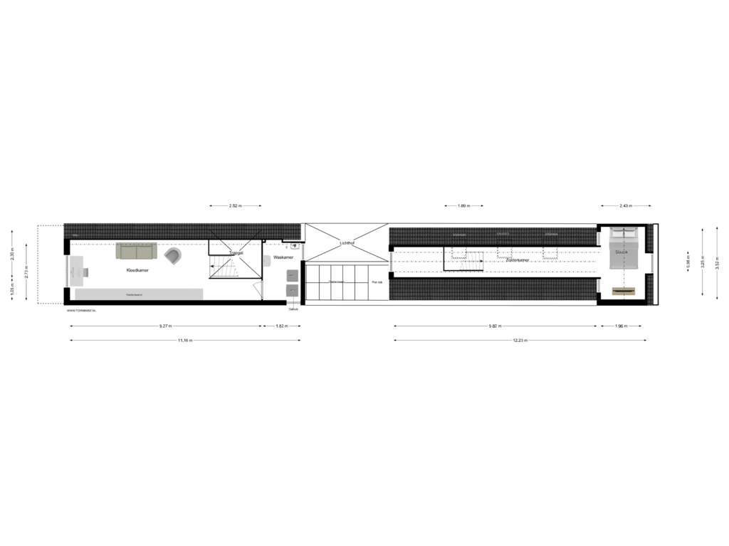 Bekijk plattegrond van 3e  VERDIEPING van Herengracht 176