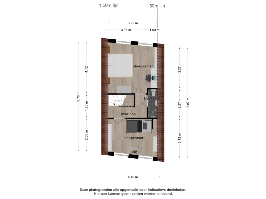 Bekijk plattegrond van 2e  verdieping van Spanjaardstraat 64