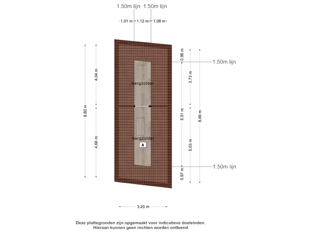 Bekijk plattegrond van 3e  verdieping van Spanjaardstraat 64