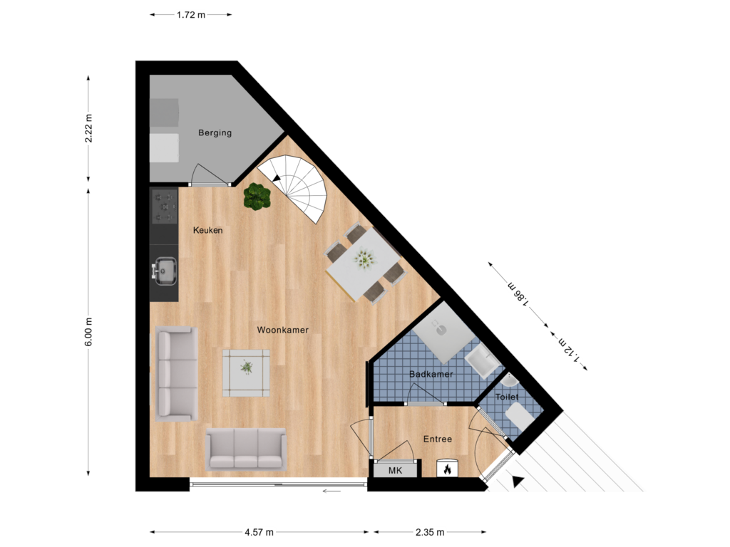 Bekijk plattegrond van Begane Grond van Liguster 50