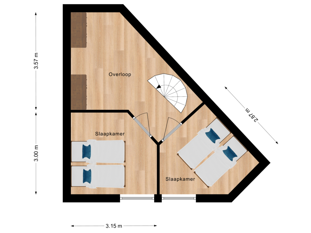 Bekijk plattegrond van 1e Verdieping van Liguster 50